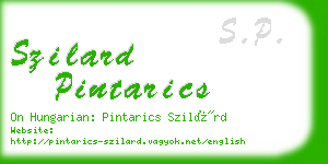 szilard pintarics business card